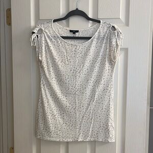 GAP Cream Blouse with Cut Out Tie Front